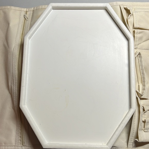 Wooden canvas tray table for sofa arm - Picture 2 of 6